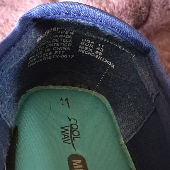 Women's blue slipon cool way memory foam shoes - Picture 5 of 5